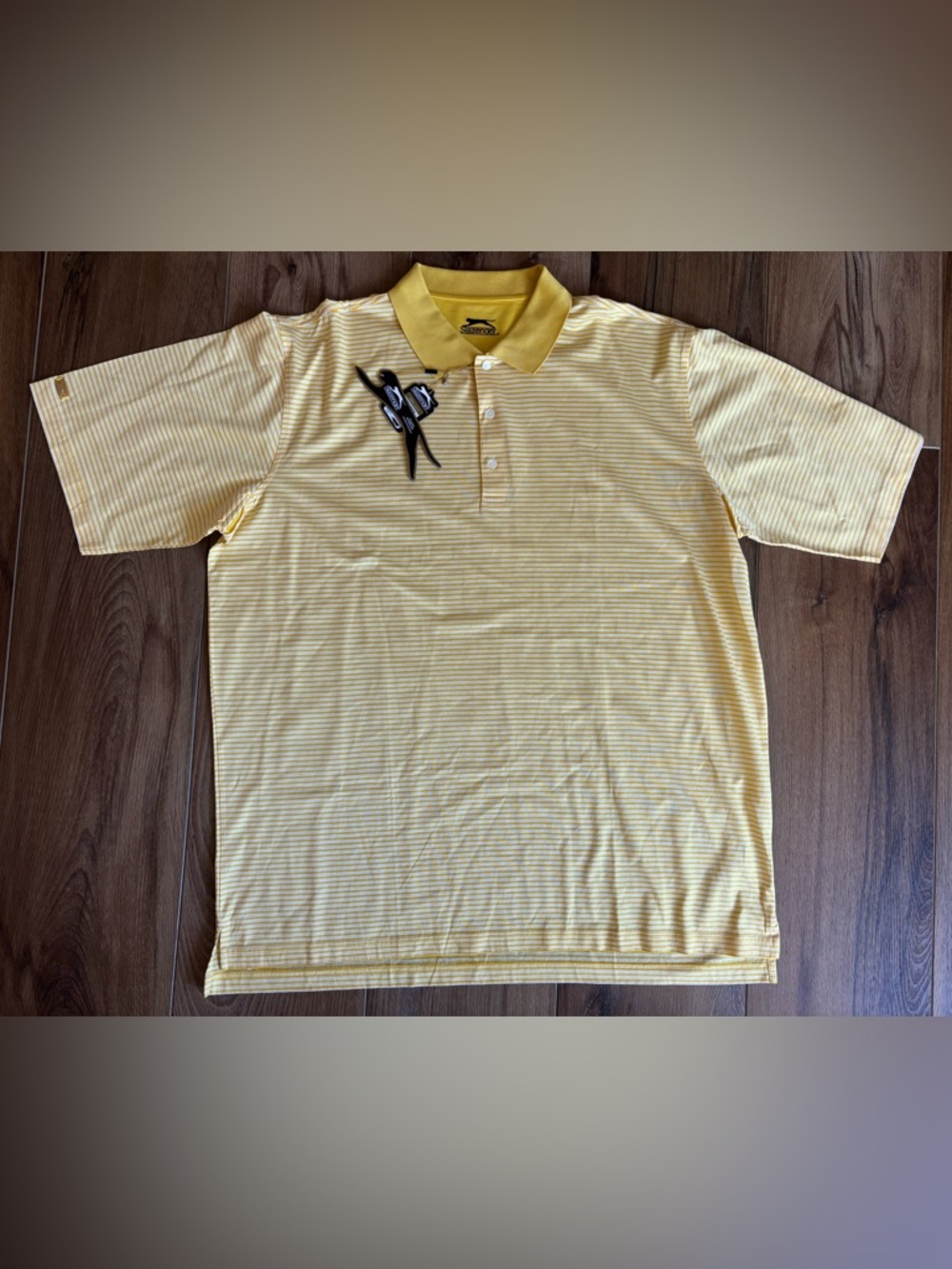 Slazenger Men's Light Yellow Striped Polo Shirt